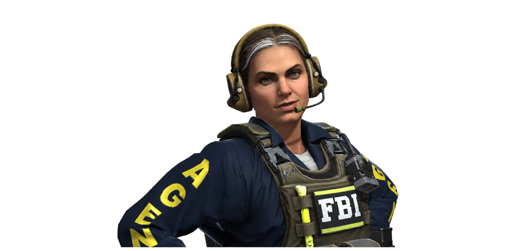 Counter-Strike operator shown from the waist up